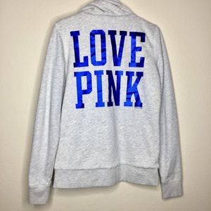 RARE PINK Victoria’s Secret Fur Lined Zip Hoodie
